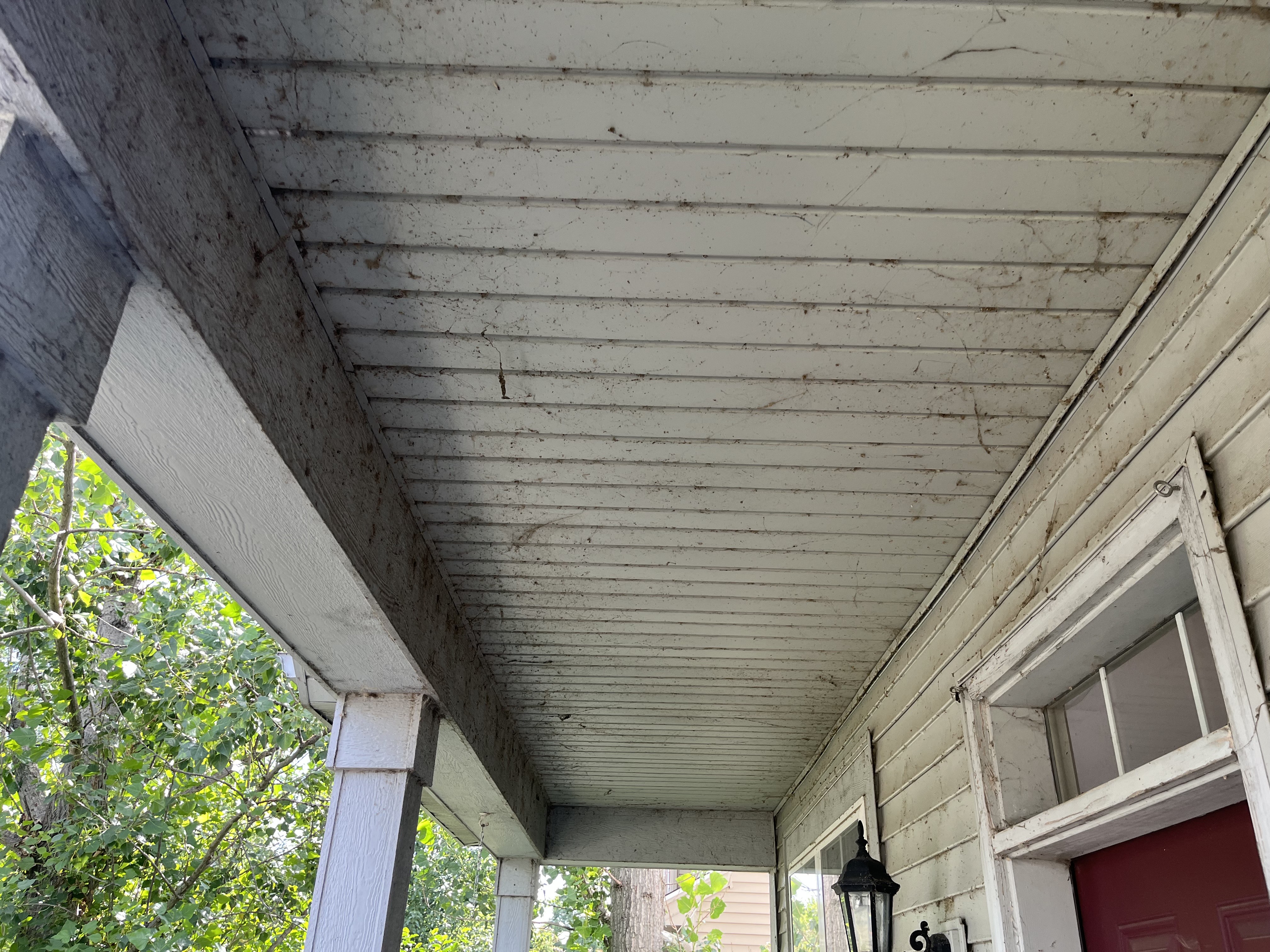 Ceiling before cleaning